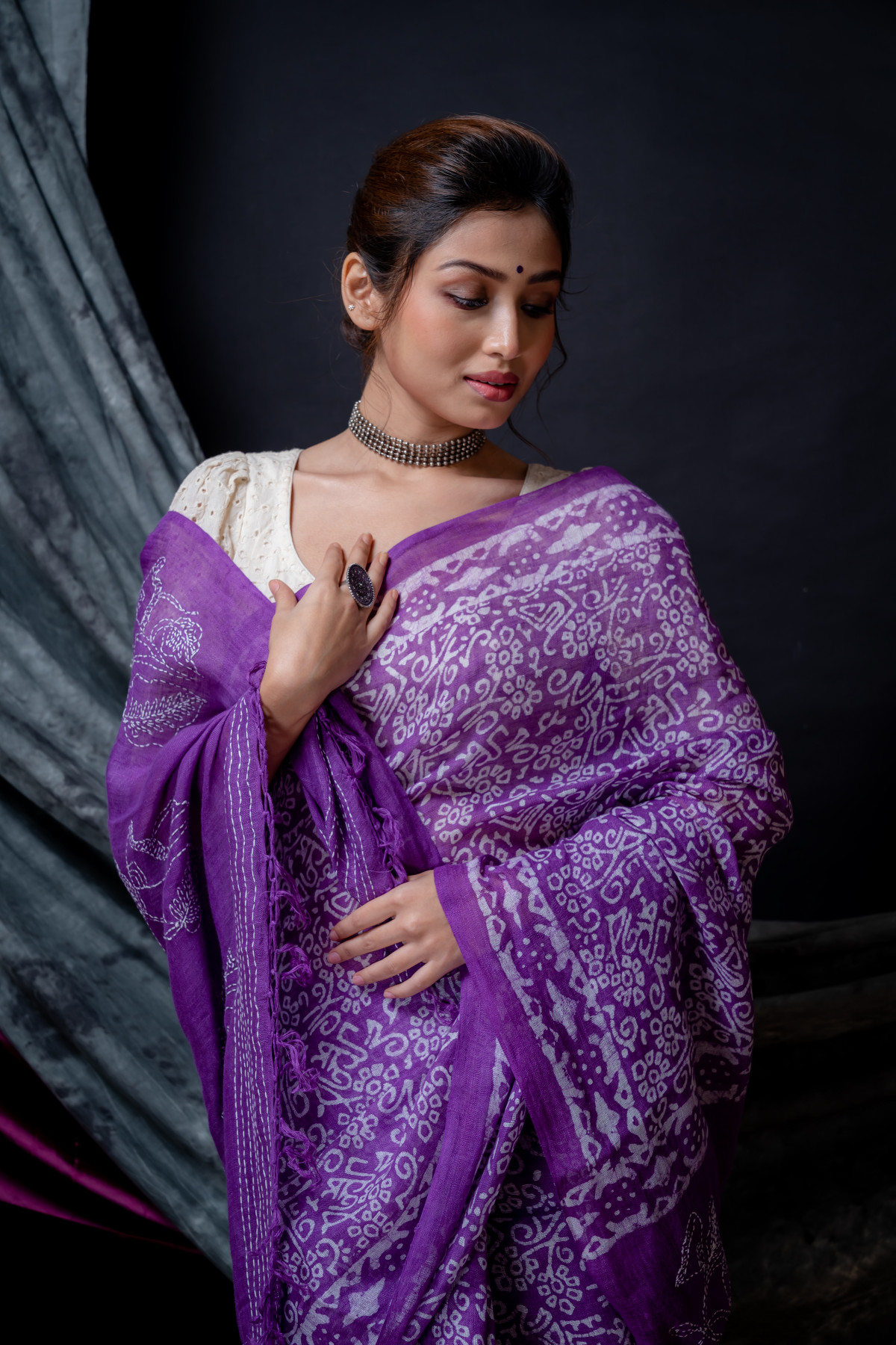 Linen Saree
